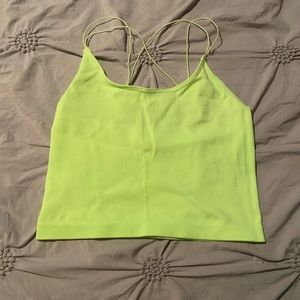 Two spaghettini strap crop tops